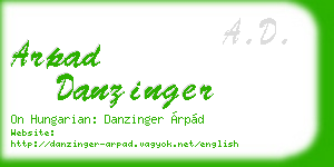 arpad danzinger business card